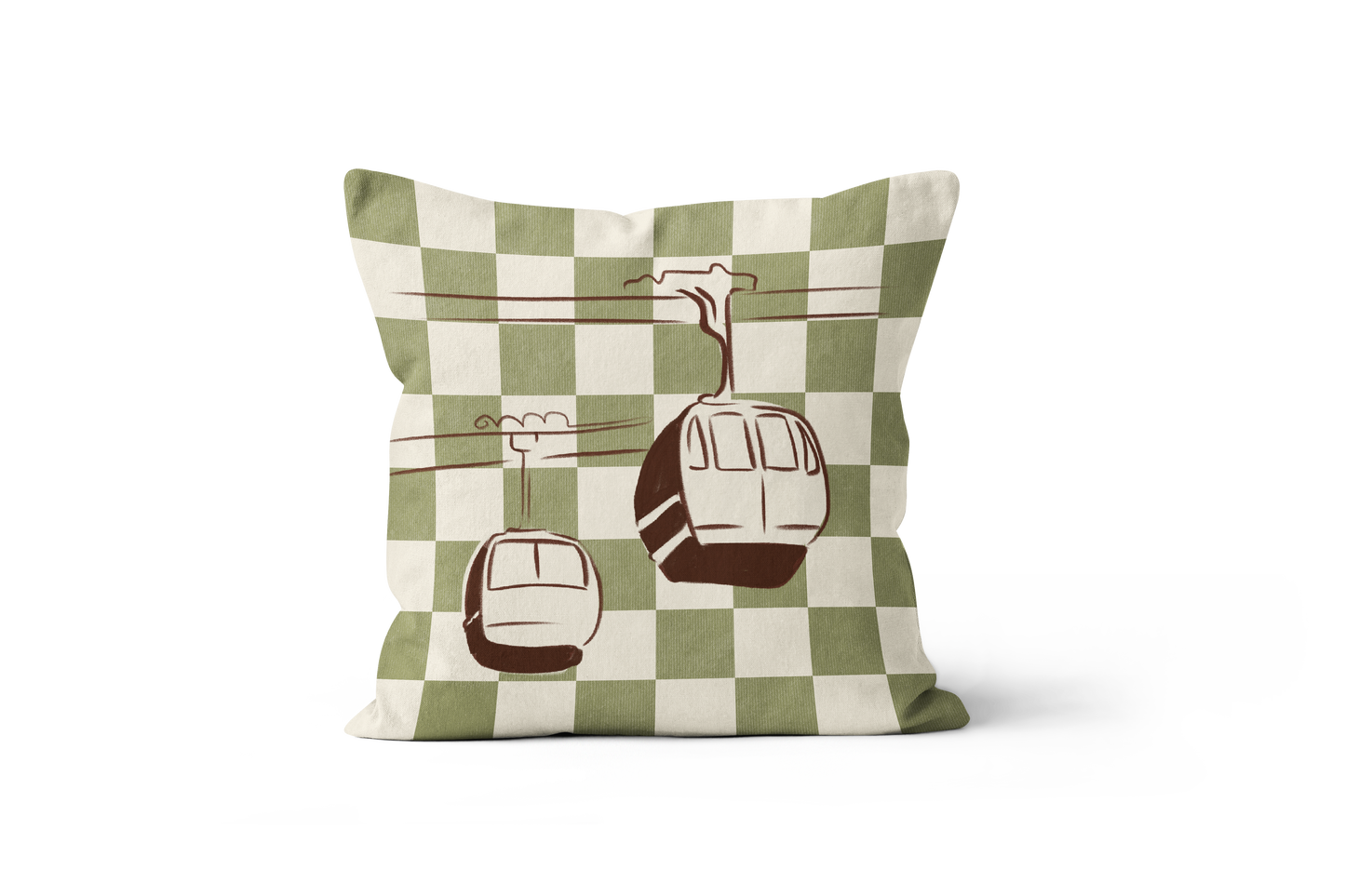 Coussin Cabines, illustration de cabines