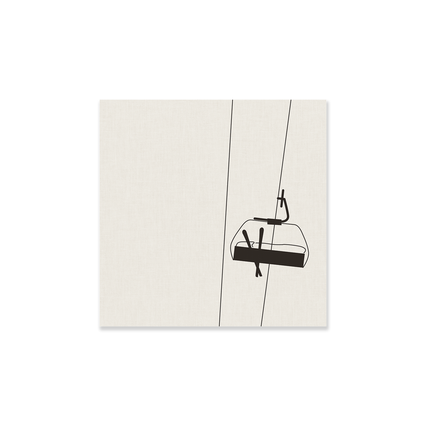 Tableau déco hiver télésièges