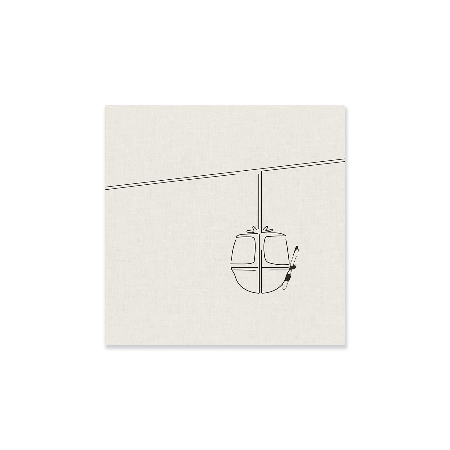 Tableau mural ski cabines