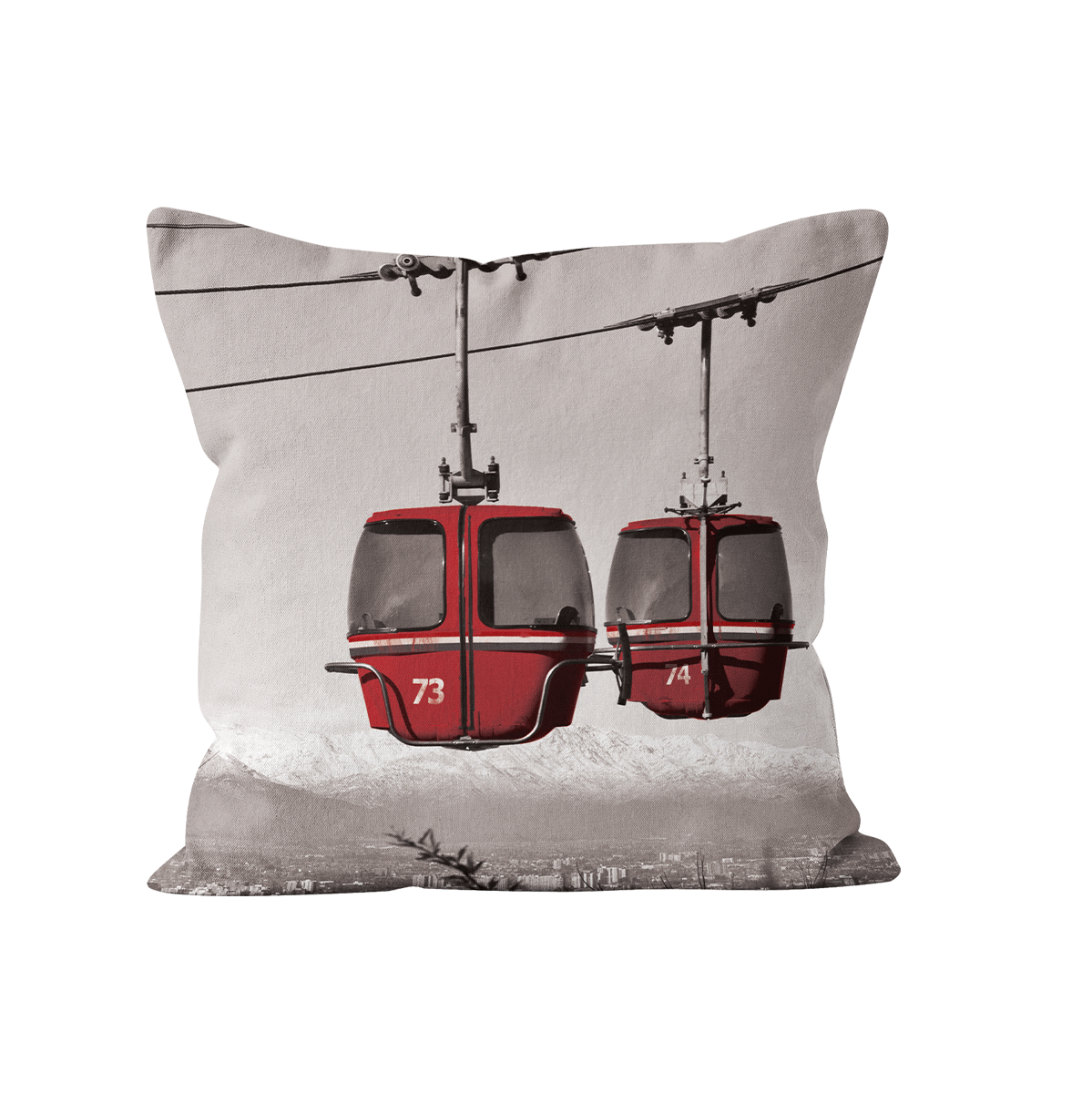 Coussin déco montagne cabine de ski