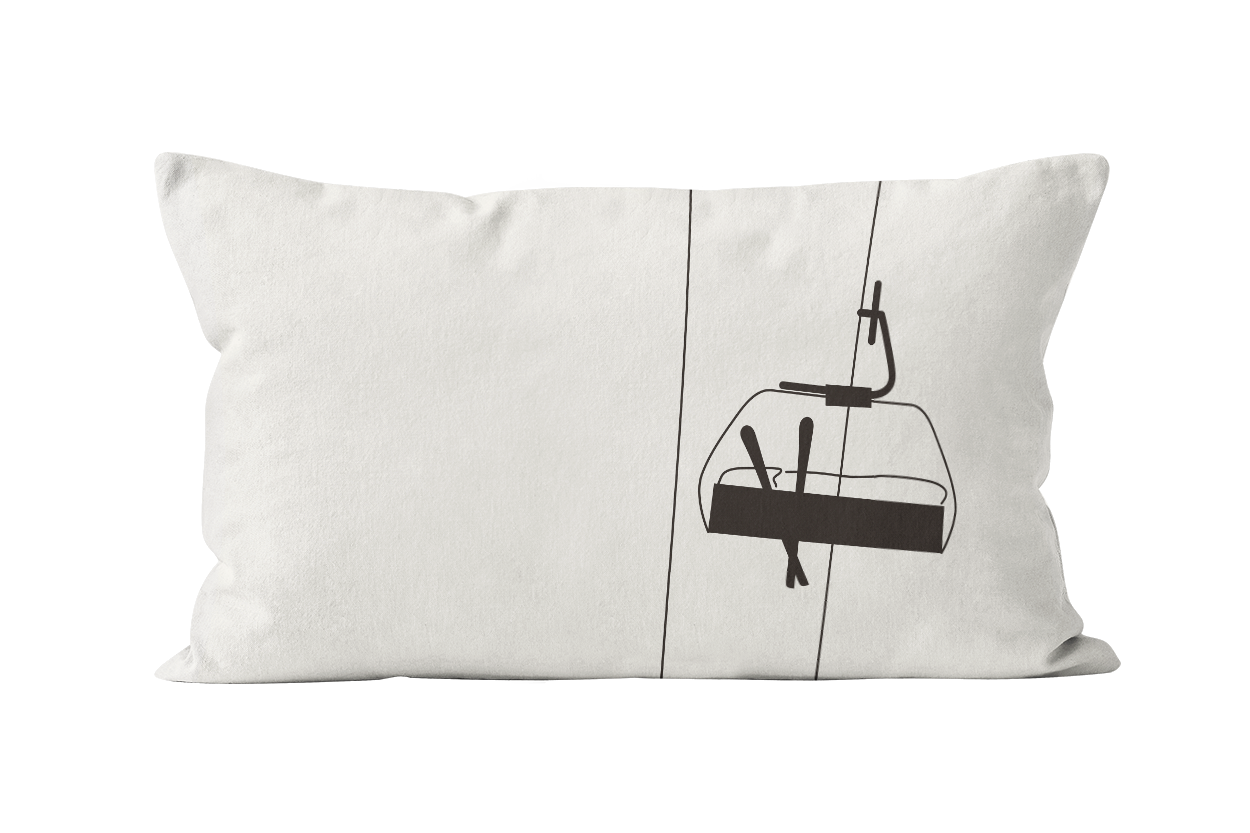 Coussin montagne carré en velours