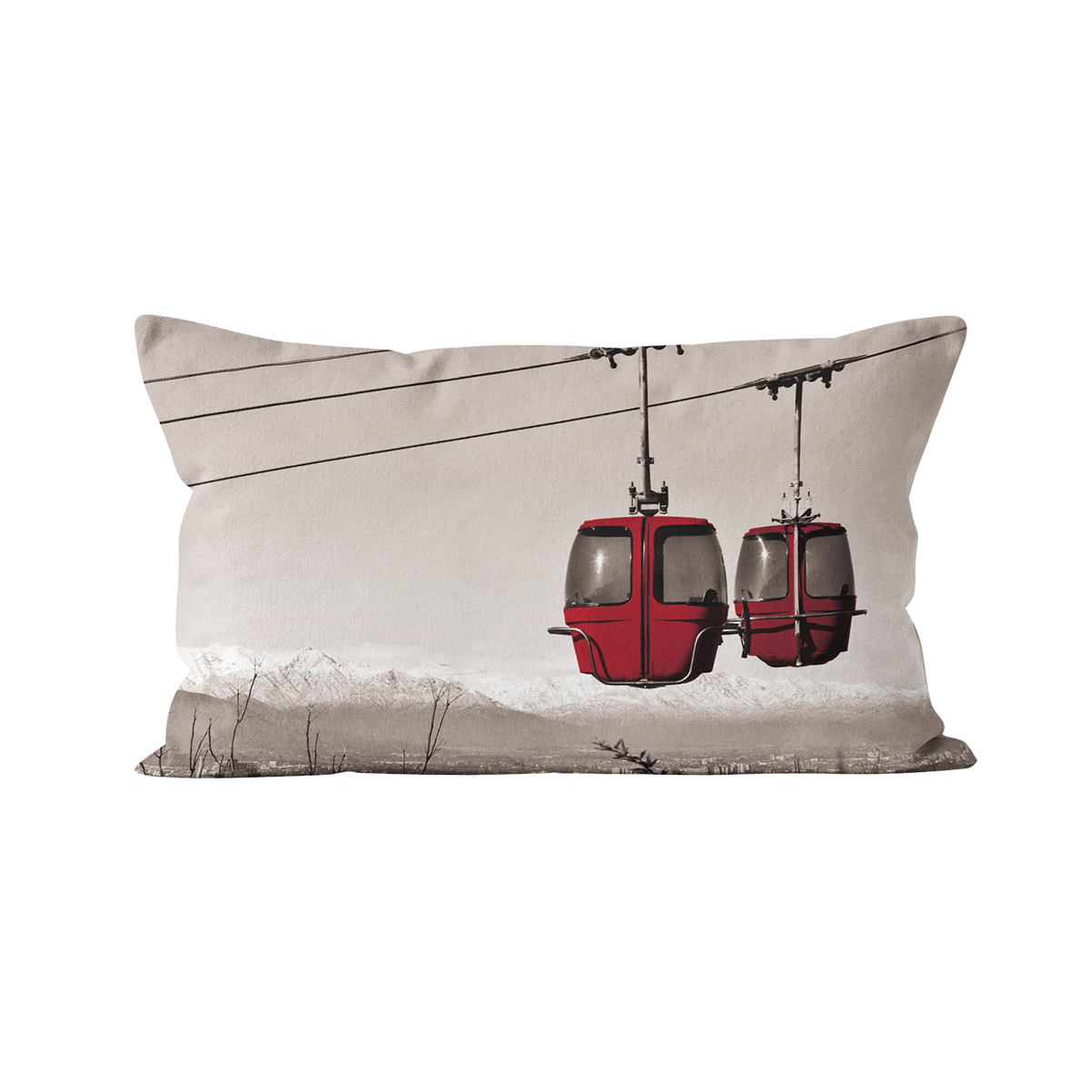Coussin déco montagne cabine de ski