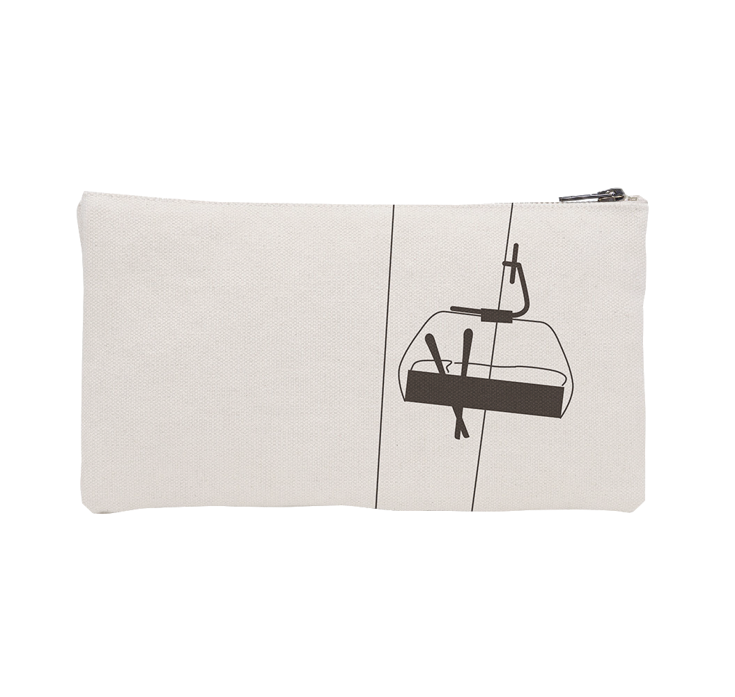 Pochette design ski noir&blanc