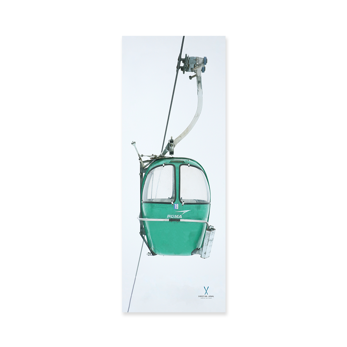 Tableau cabine vert ski