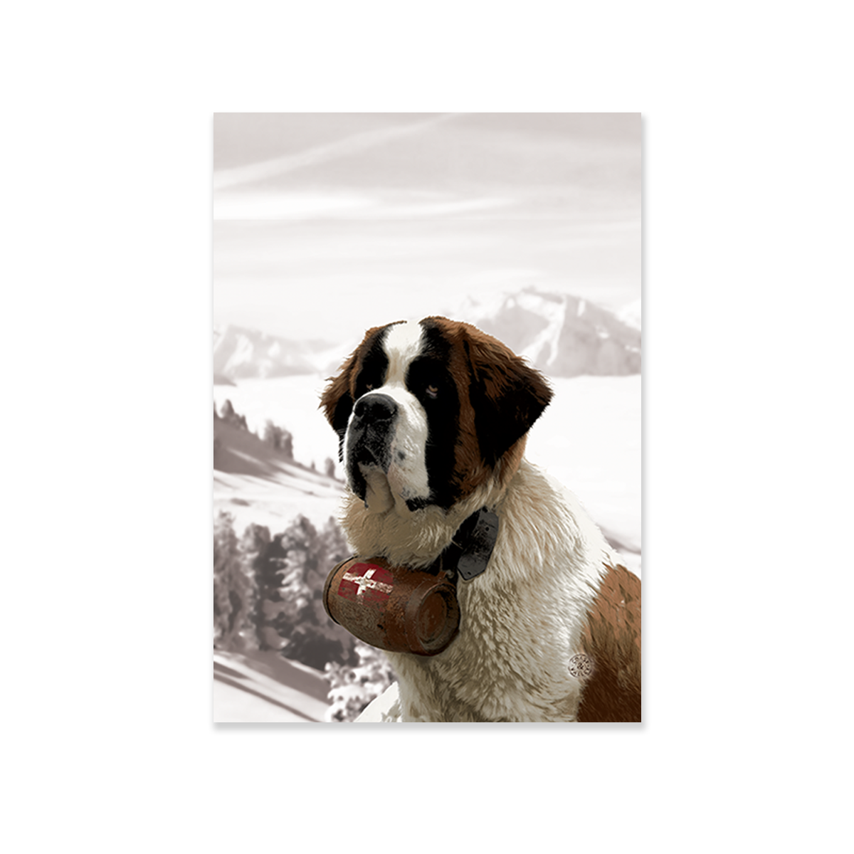 Tableau animal Saint-Bernard
