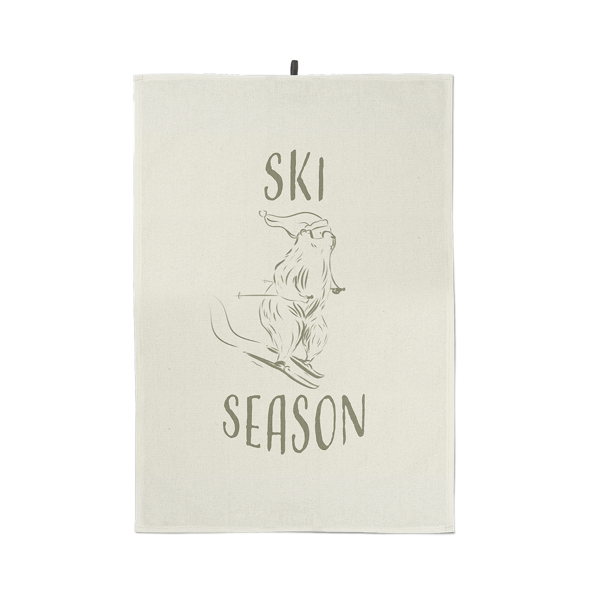 Torchon Ski Season, illustration de saison de ski