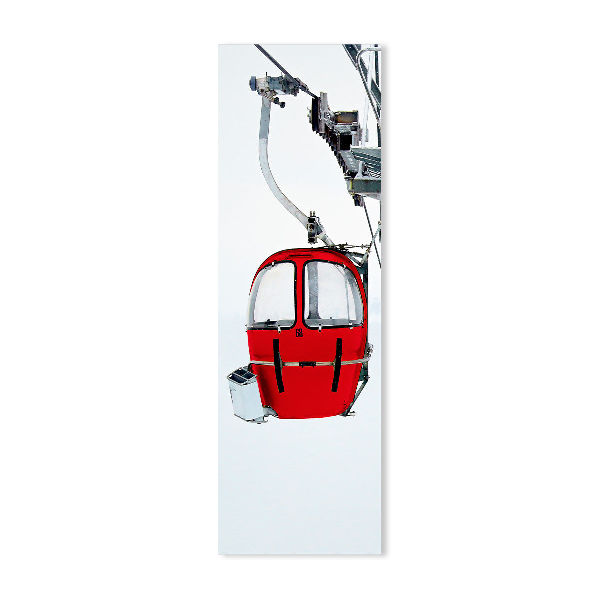 Transat pliable cabine de ski rouge