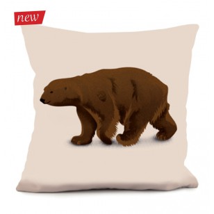 Coussin Ours Brun 2 40 x 40