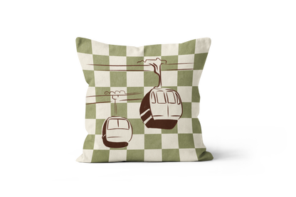 Coussin Cabines, illustration de cabines