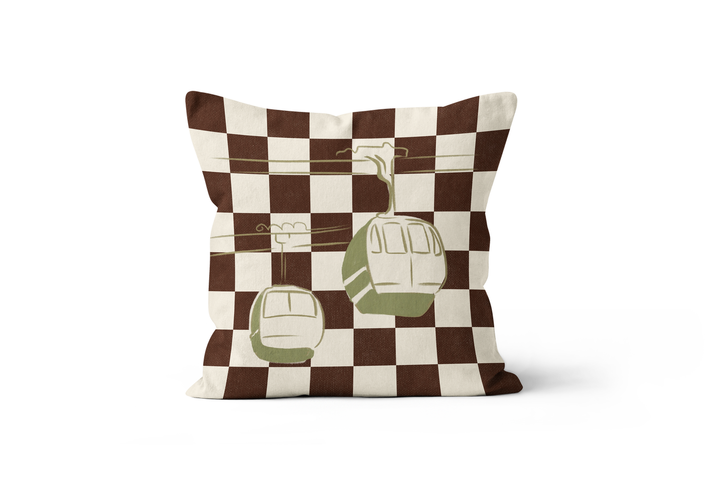 Coussin Cabines, illustration de cabines