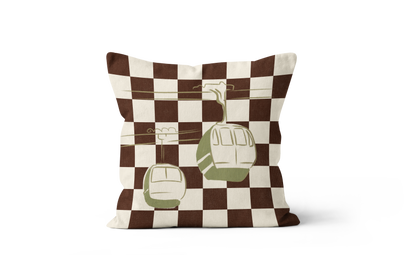 Coussin Cabines, illustration de cabines