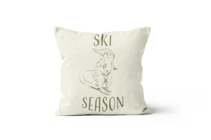 Coussin Ski Season, illustration de saison de ski