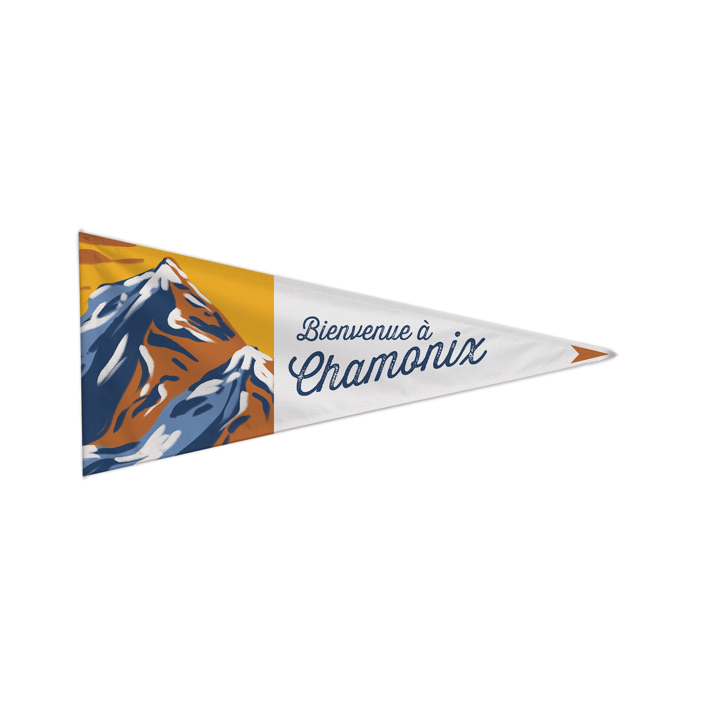 Fanion Bienvenue à…, illustration avec le texte 'Bienvenue à...'