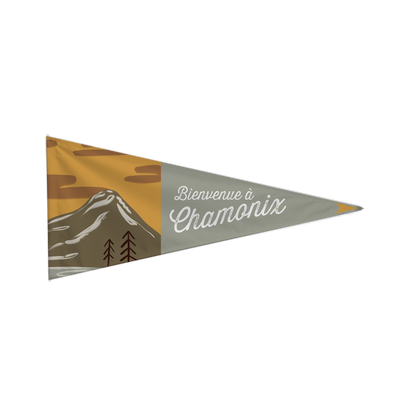 Fanion Bienvenue à…, illustration avec le texte 'Bienvenue à...'