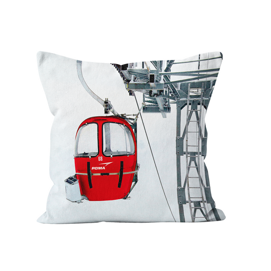 Coussin cabine rouge ski