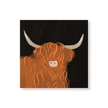 Tableau Highland, illustration de vache highland