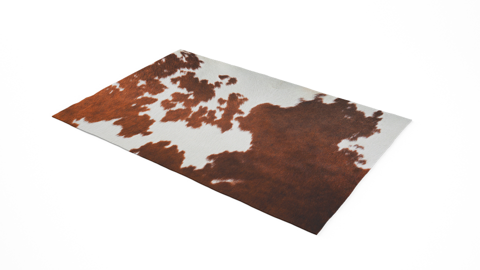 Tapis peau de vache marron