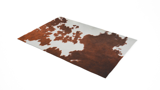 Tapis peau de vache marron