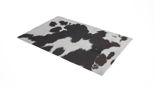 Tapis peau de vache noir et blanc