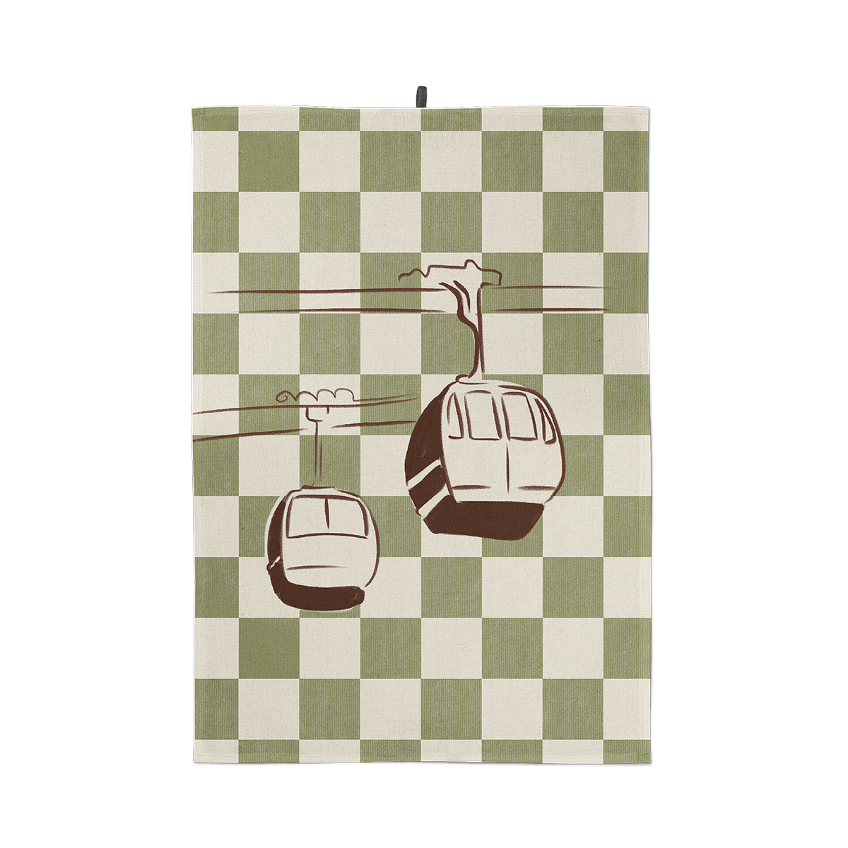 Torchon Cabines, illustration de cabines