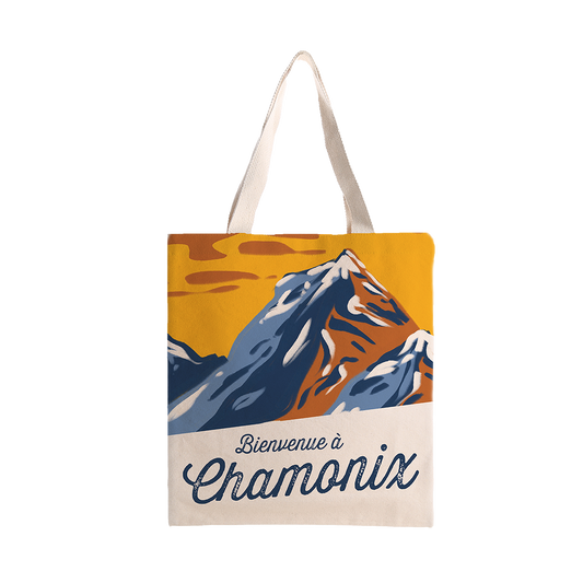 Tote Bag Bienvenue à…, illustration avec le texte 'Bienvenue à...'