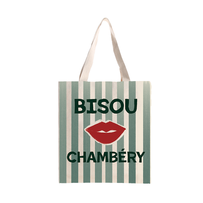 Tote Bag Bisou, illustration avec le mot 'Bisou'