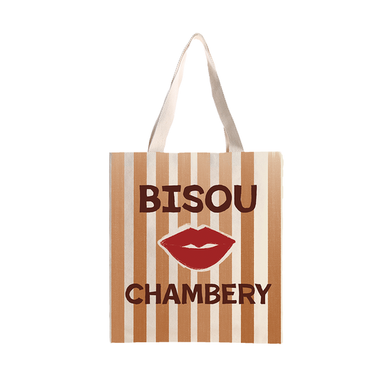 Tote Bag Bisou, illustration avec le mot 'Bisou'