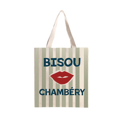 Tote Bag Bisou, illustration avec le mot 'Bisou'