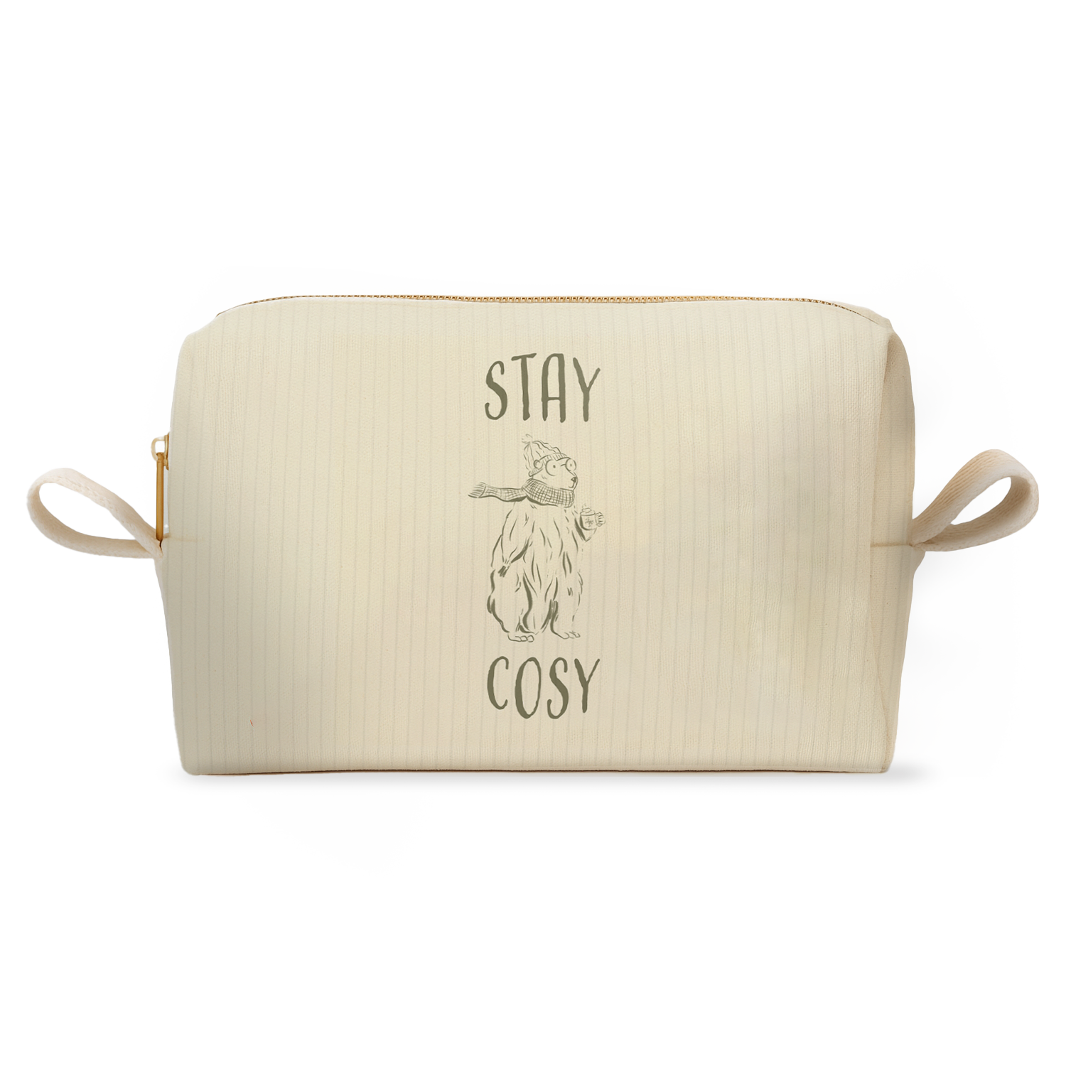 Trousse Stay Cosy, illustration avec le texte 'Stay Cosy'