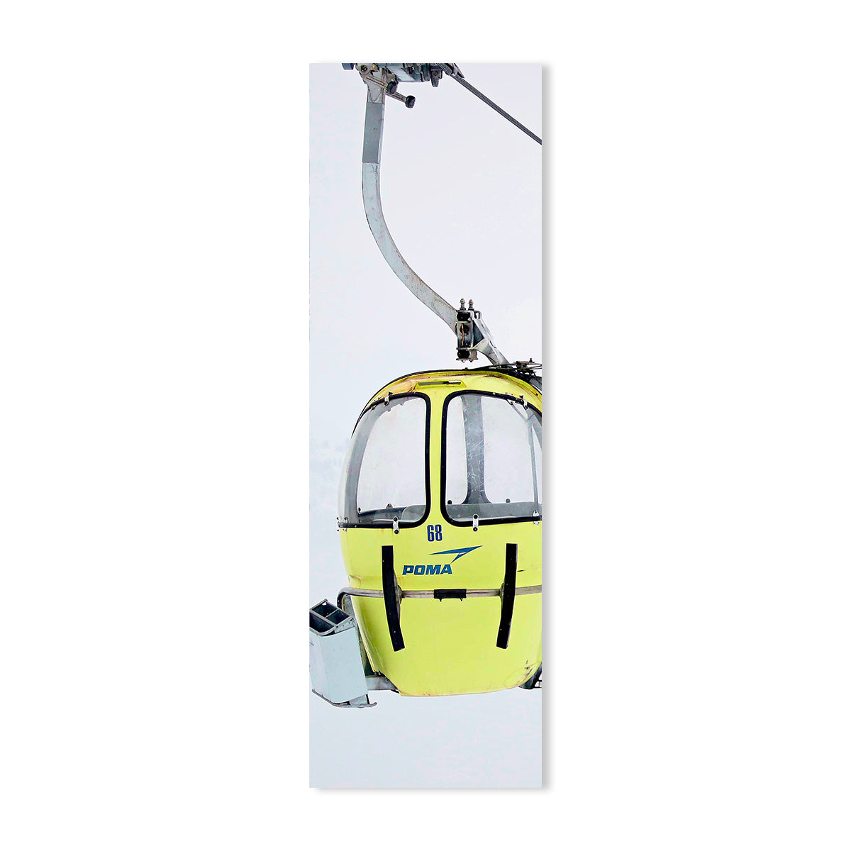 Transat pliable cabine de ski jaune